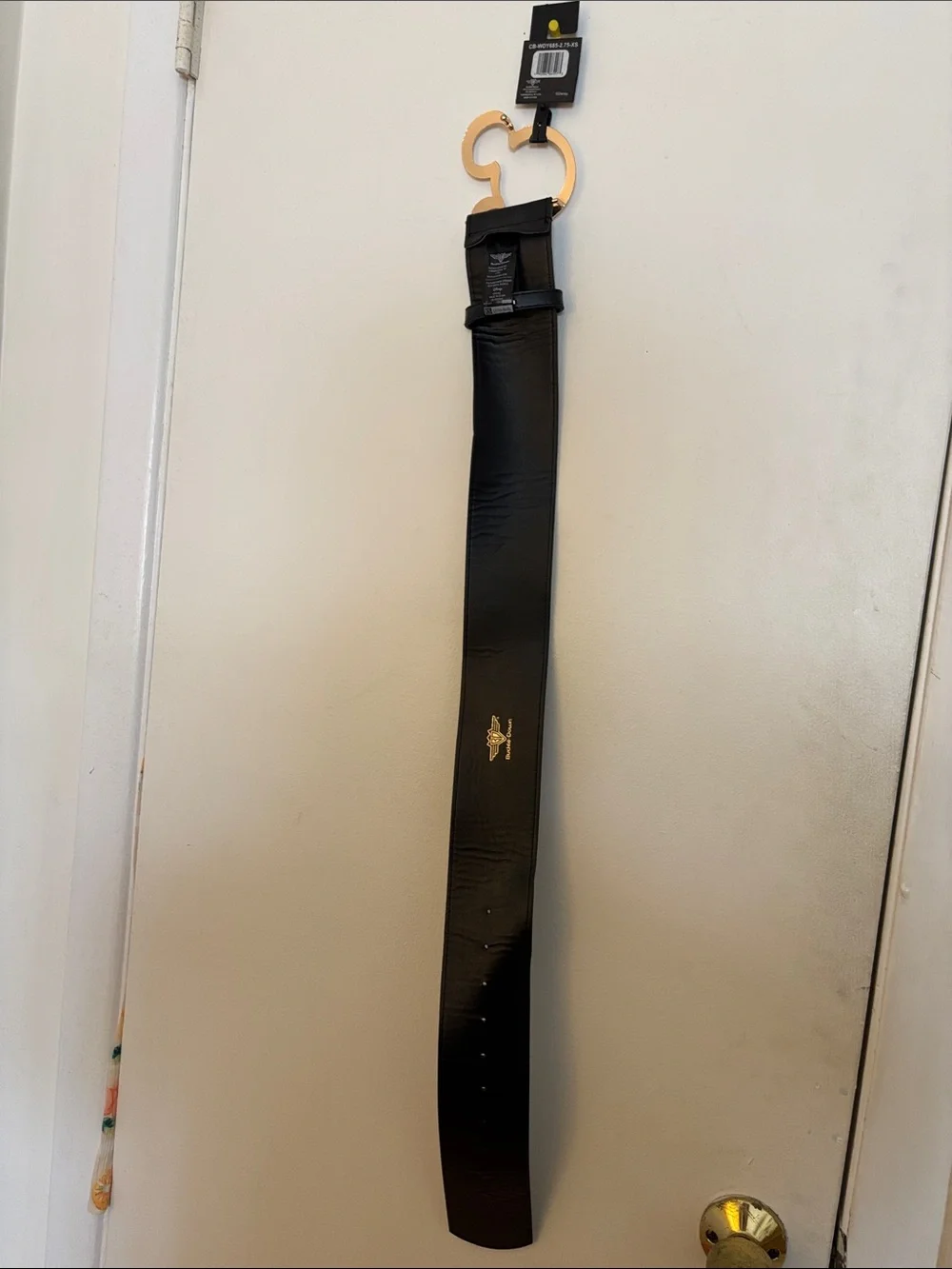 Disney Black women’s Belt with Gold G-Hook Buckle